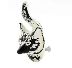 Cream Fox Face Distressed Iron Cabinet Knobs